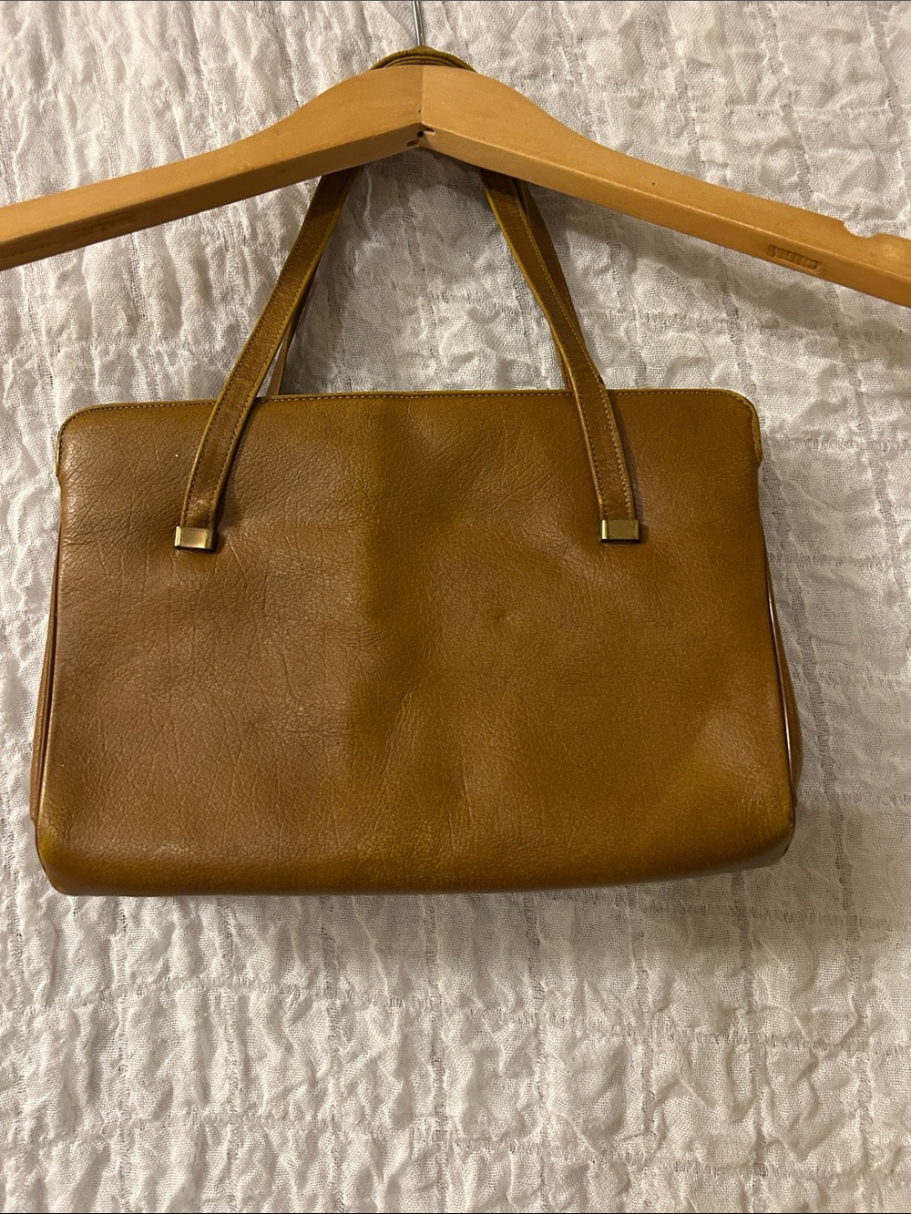 VIKI Original: Vintage Tan Leather Handbag